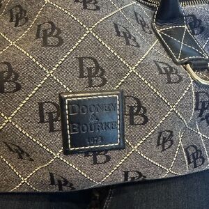 Dooney & Bourke Black and Gray Duffel Bag